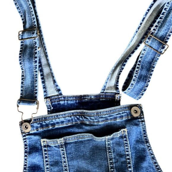 Torrid Flared Overall - Vintage Stretch Medium Denim Wash Sz 22 Cotton Flaw - Picture 8 of 11